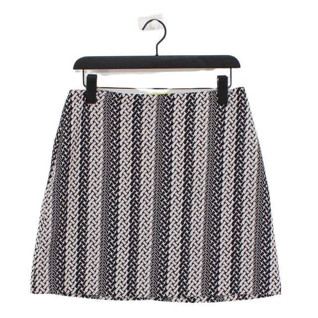 Warehouse Women's Midi Skirt UK 12 Multi Polyester with Cotton, Elastane