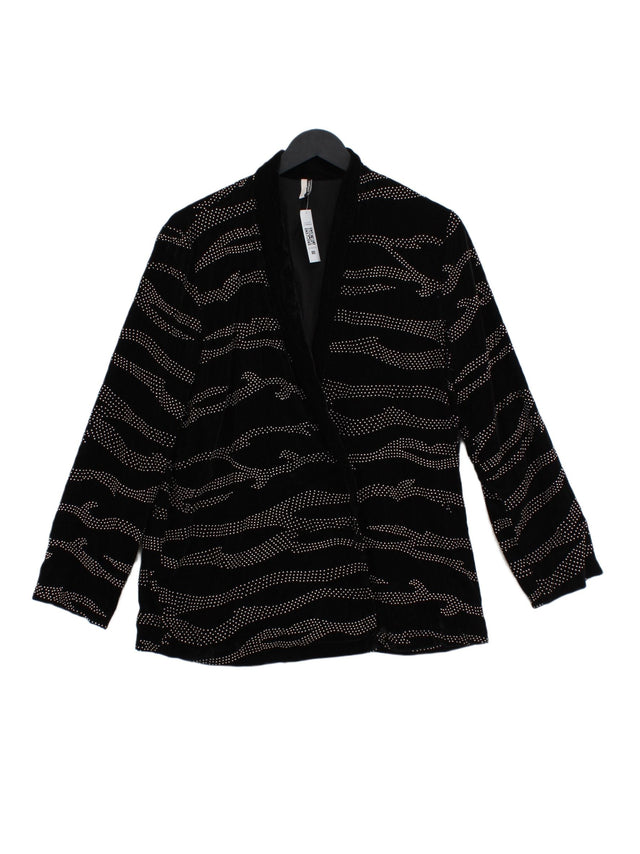 Topshop Women's Cardigan UK 12 Black 100% Polyester