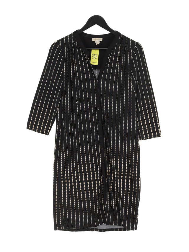 Monsoon Women's Midi Dress UK 12 Black Polyester with Elastane