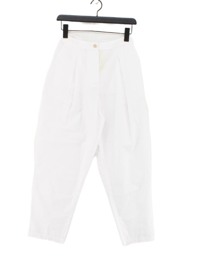 Pinko Women's Suit Trousers UK 10 White 100% Cotton