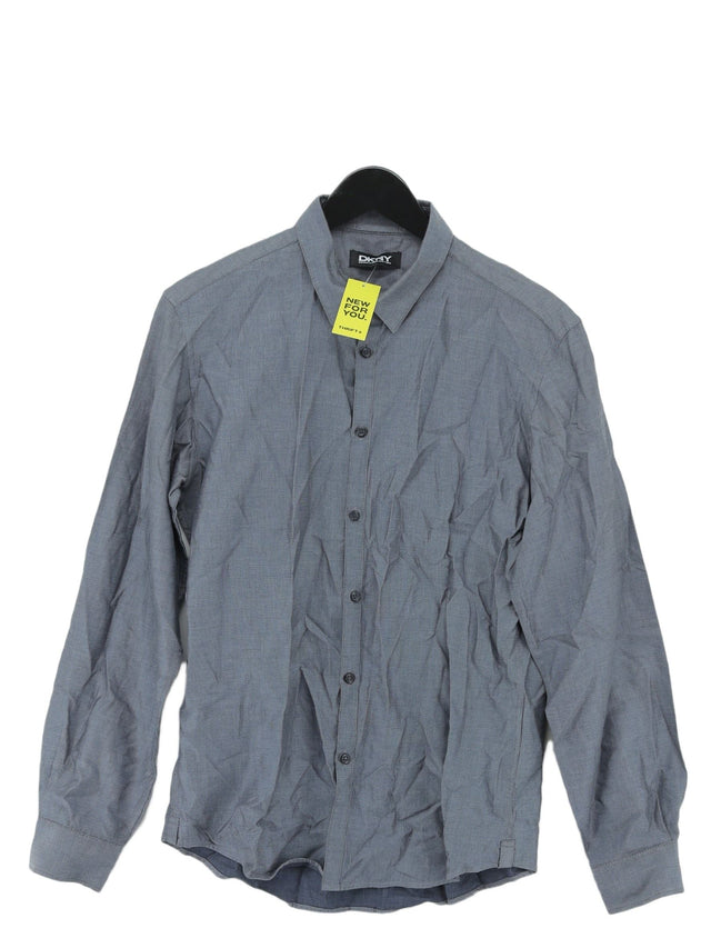 DKNY Men's Shirt M Grey 100% Cotton