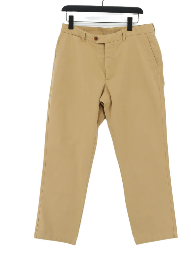 Hackett Men's Trousers W 36 in Cream 100% Cotton