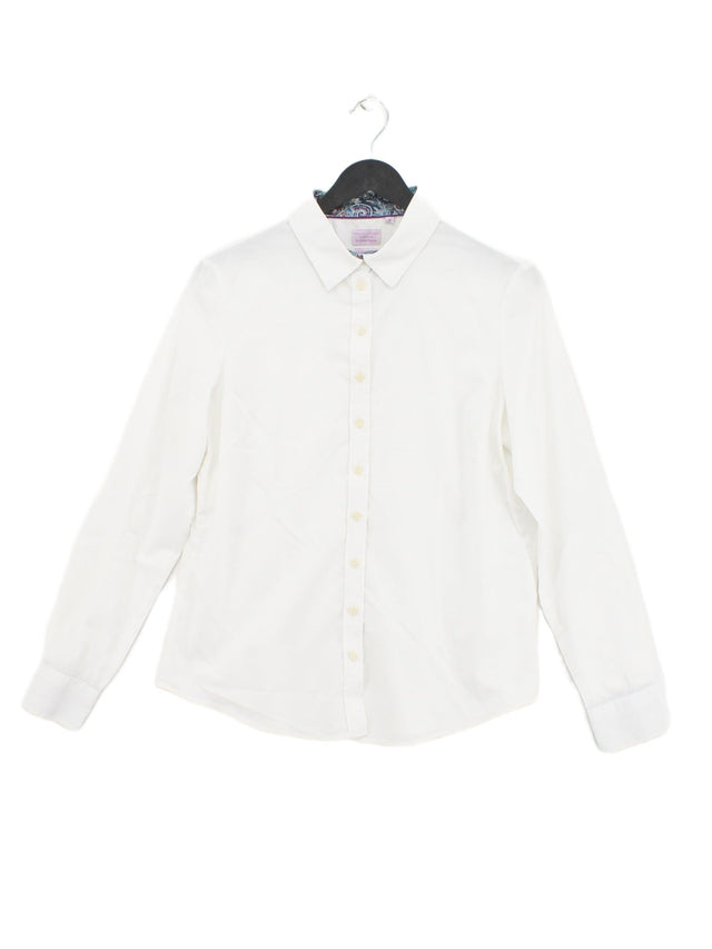 Gianni Feraud Women's Shirt UK 14 White 100% Cotton