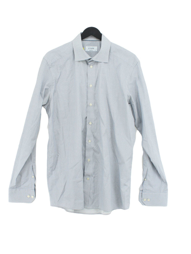 Eton Men's Shirt Collar: 16 in White 100% Cotton