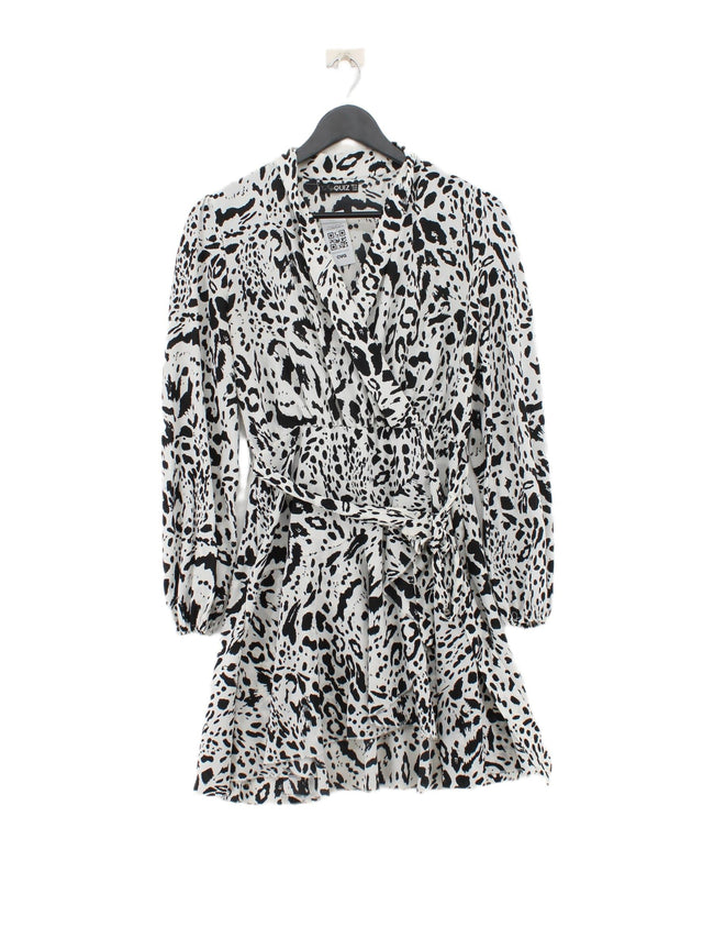Quiz Women's Midi Dress UK 10 White 100% Polyester