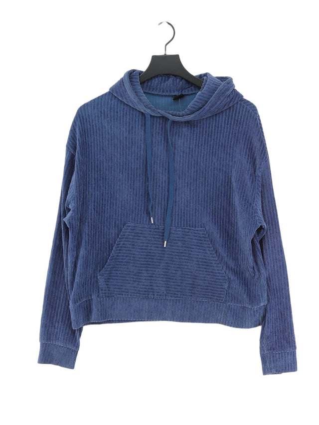 Urban Outfitters Women's Hoodie M Blue Cotton with Elastane, Polyester