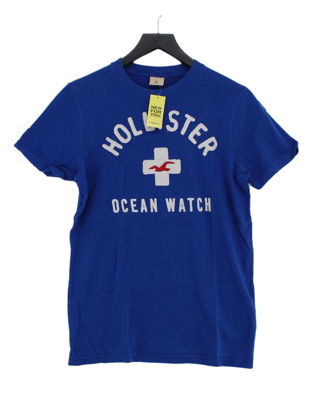 Hollister Men's T-Shirt M Blue 100% Cotton