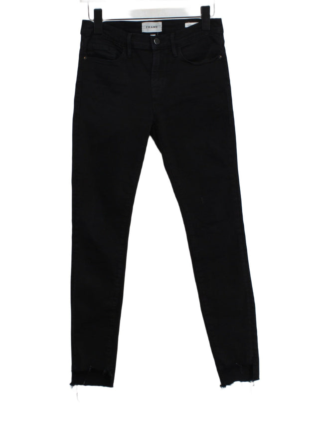 Frame Women's Jeans W 26 in Black Cotton with Elastane, Polyester