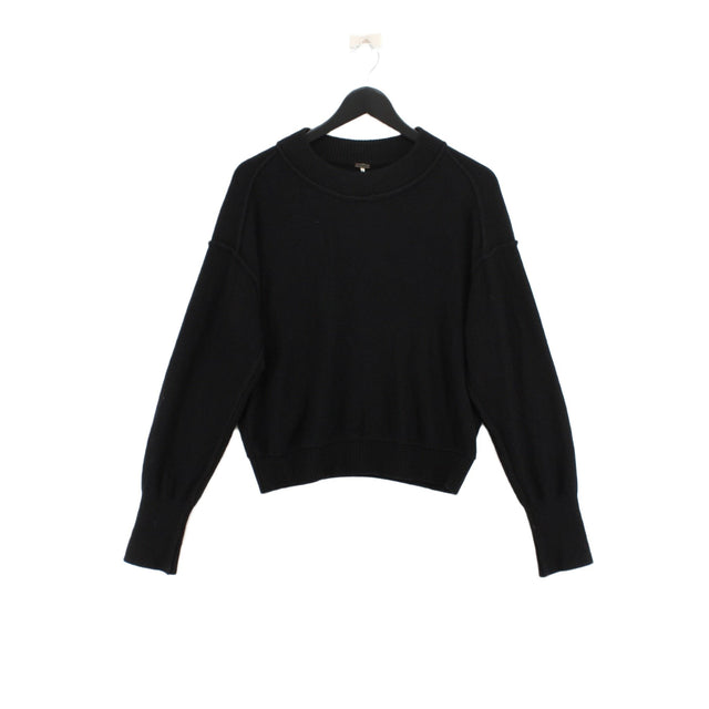 Free People Women's Jumper M Black 100% Cashmere