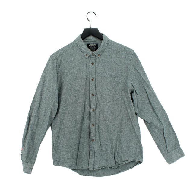 Burton Men's Shirt L Grey 100% Cotton