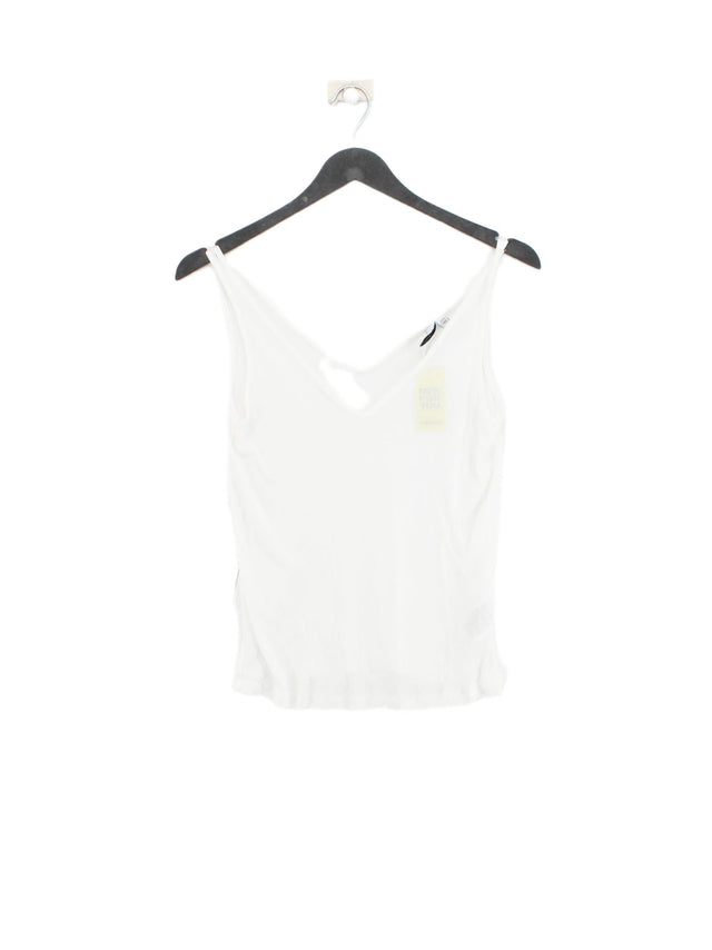 & Other Stories Women's T-Shirt XS White 100% Lyocell Modal