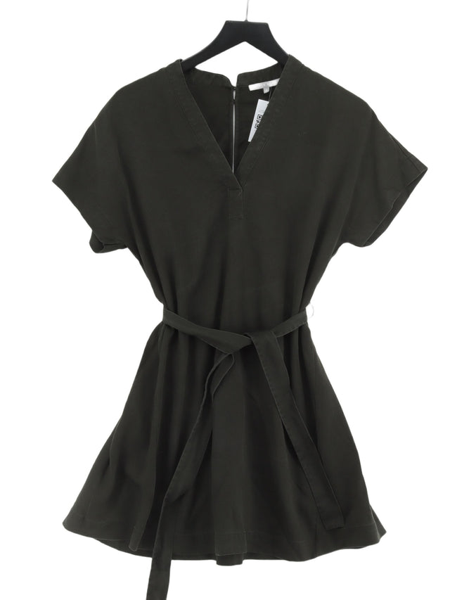 Oliver Bonas Women's Midi Dress UK 8 Green 100% Lyocell Modal