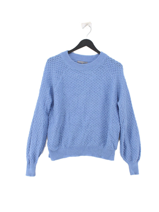 Oliver Bonas Women's Jumper UK 12 Blue Polyamide with Acrylic, Mohair, Wool