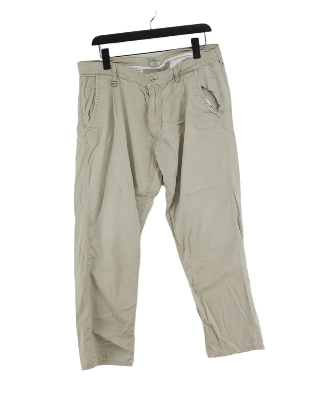 Guess Men's Trousers W 34 in Cream 100% Cotton