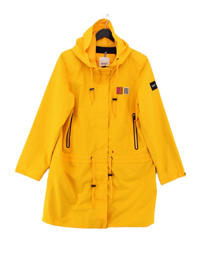 Aigle Women's Coat UK 12 Yellow 100% Polyester