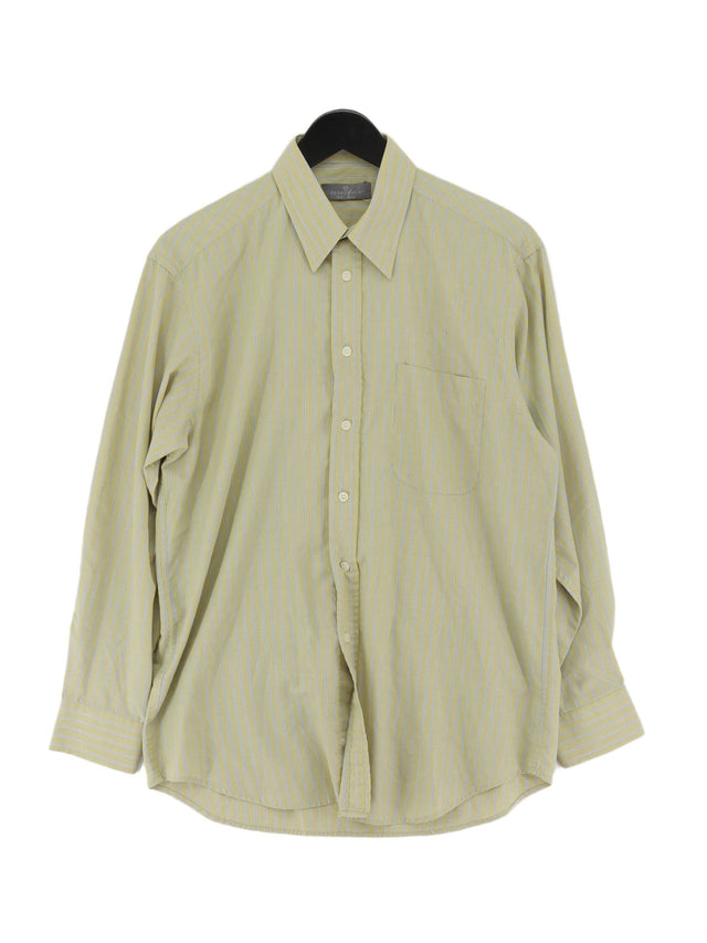 Essentials Men's Shirt Collar: 15.5 in Green Polyester with Cotton