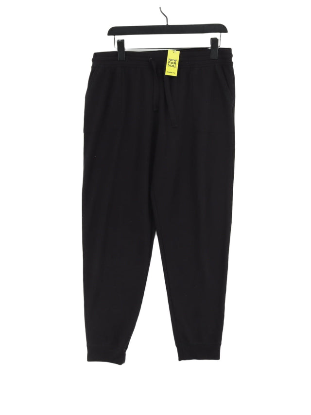 FatFace Women's Sports Bottoms UK 14 Black Viscose with Polyester