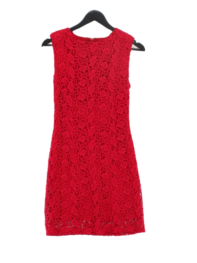 Mango Women's Midi Dress S Red 100% Cotton