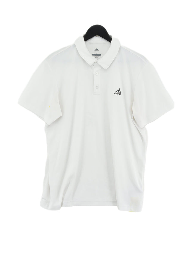Adidas Men's Polo L White Polyester with Other