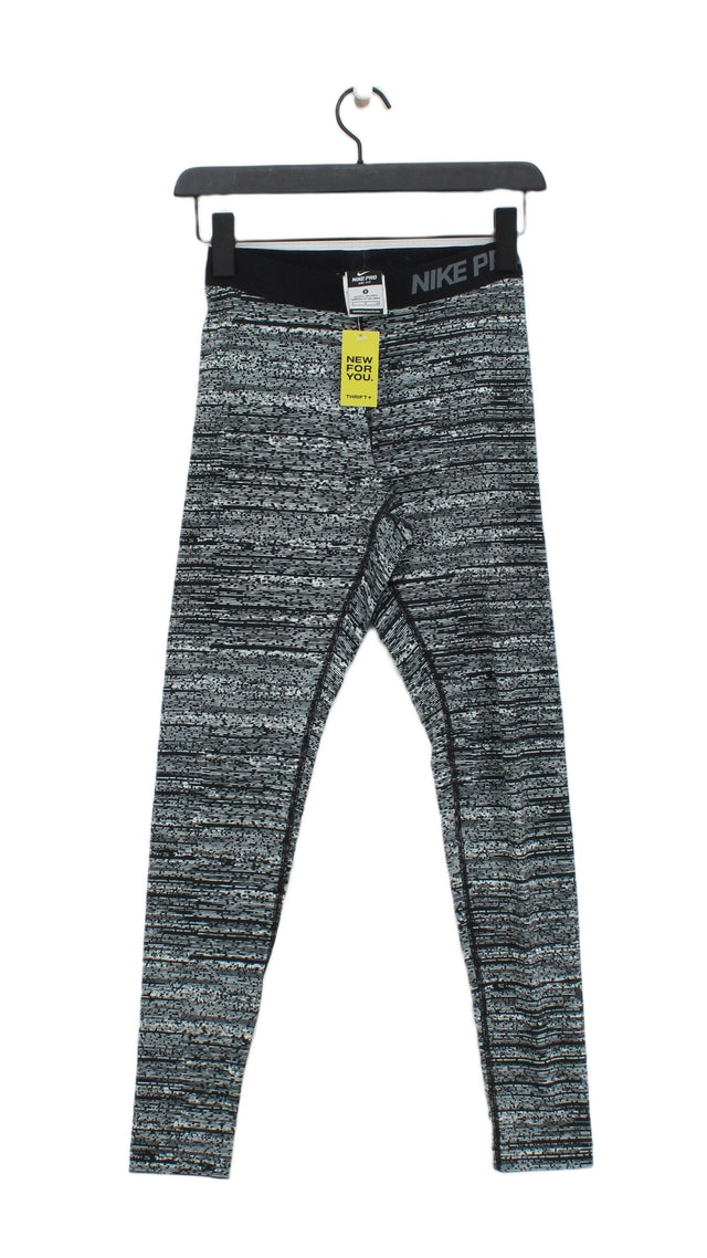 Nike Women's Sports Bottoms S Grey Polyester with Spandex