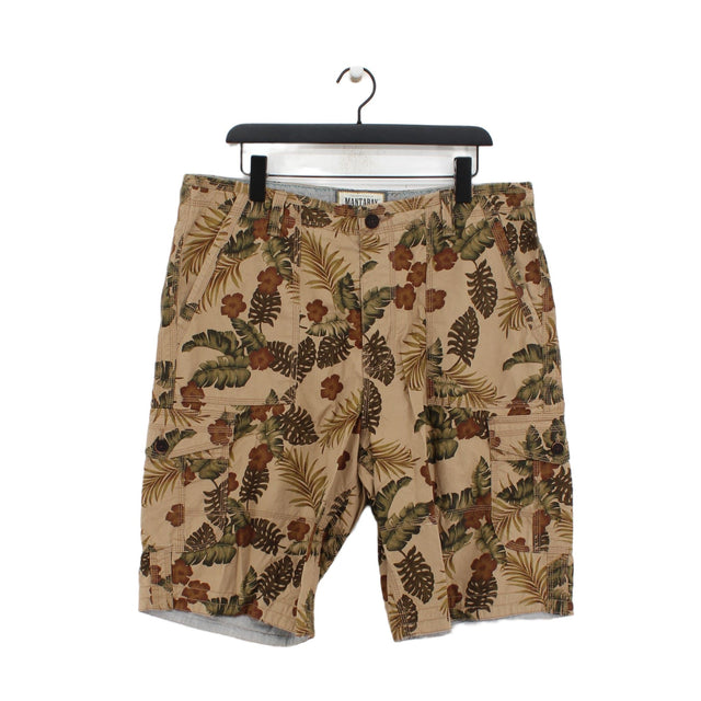 Mantaray Men's Shorts W 36 in Brown 100% Cotton