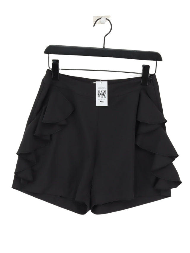 Fashion Union Women's Shorts UK 10 Black 100% Polyester
