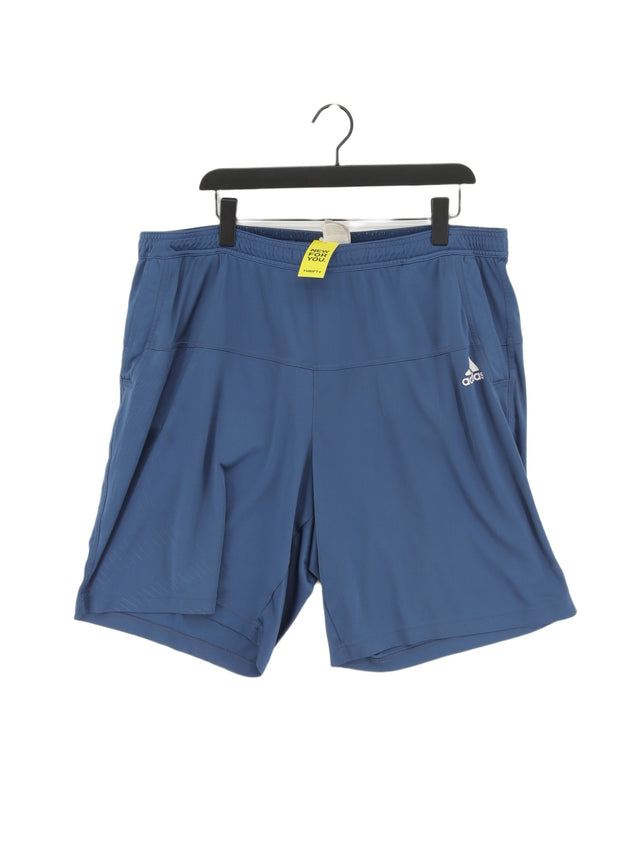 Adidas Men's Shorts XXL Blue 100% Polyester