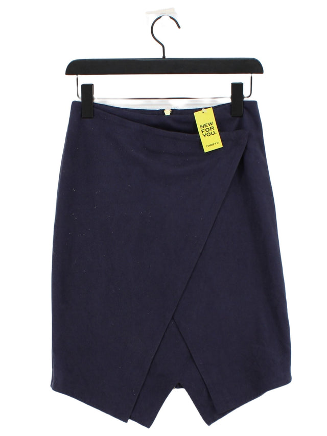 BIBA Women's Midi Skirt UK 8 Blue Polyester with Elastane