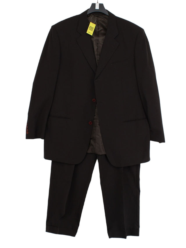 Pierre Cardin Men's Two Piece Suit Chest: 46 in Black