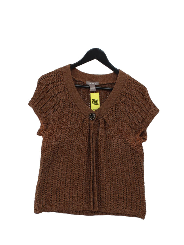Kenar Women's Cardigan L Brown Cotton with Polyester