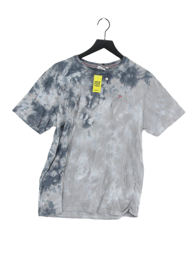 Fila Men's T-Shirt L Grey 100% Cotton