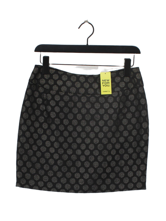 Jane Norman Women's Midi Skirt UK 10 Black 100% Polyester