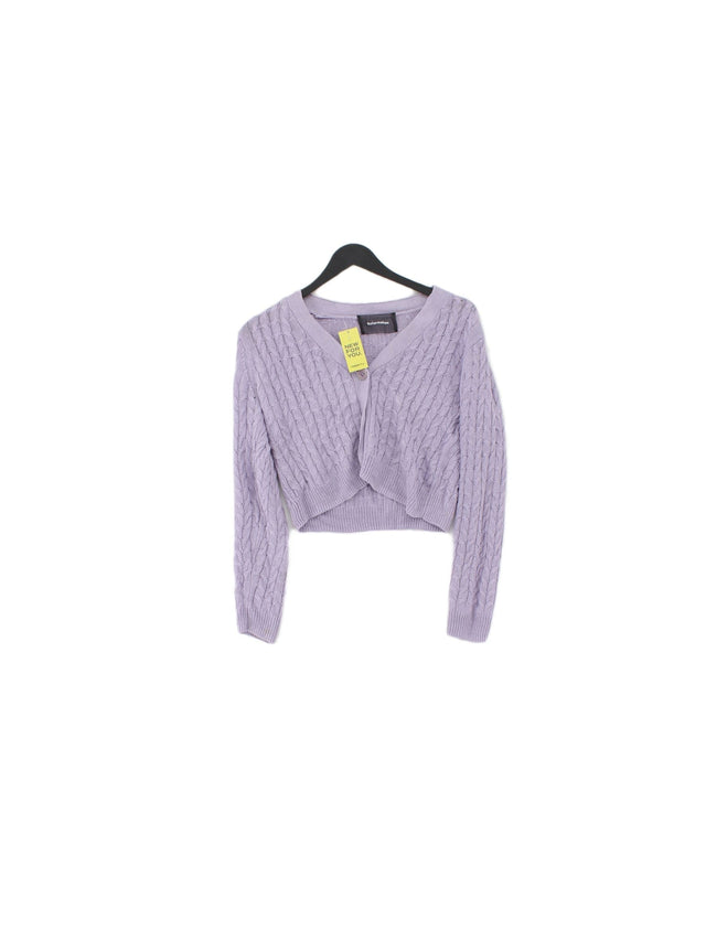 Reformation Women's Cardigan XS Purple 100% Linen