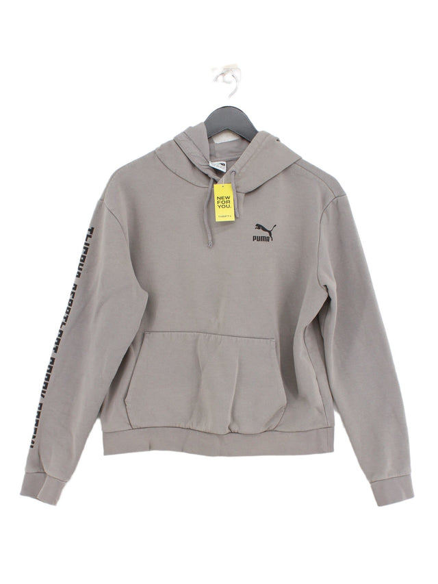 Puma Men's Hoodie XS Grey Cotton with Polyester