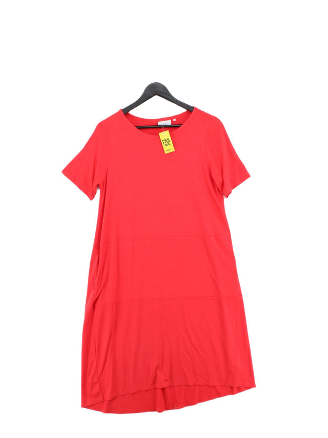 Foil Women's Midi Dress M Red 100% Viscose
