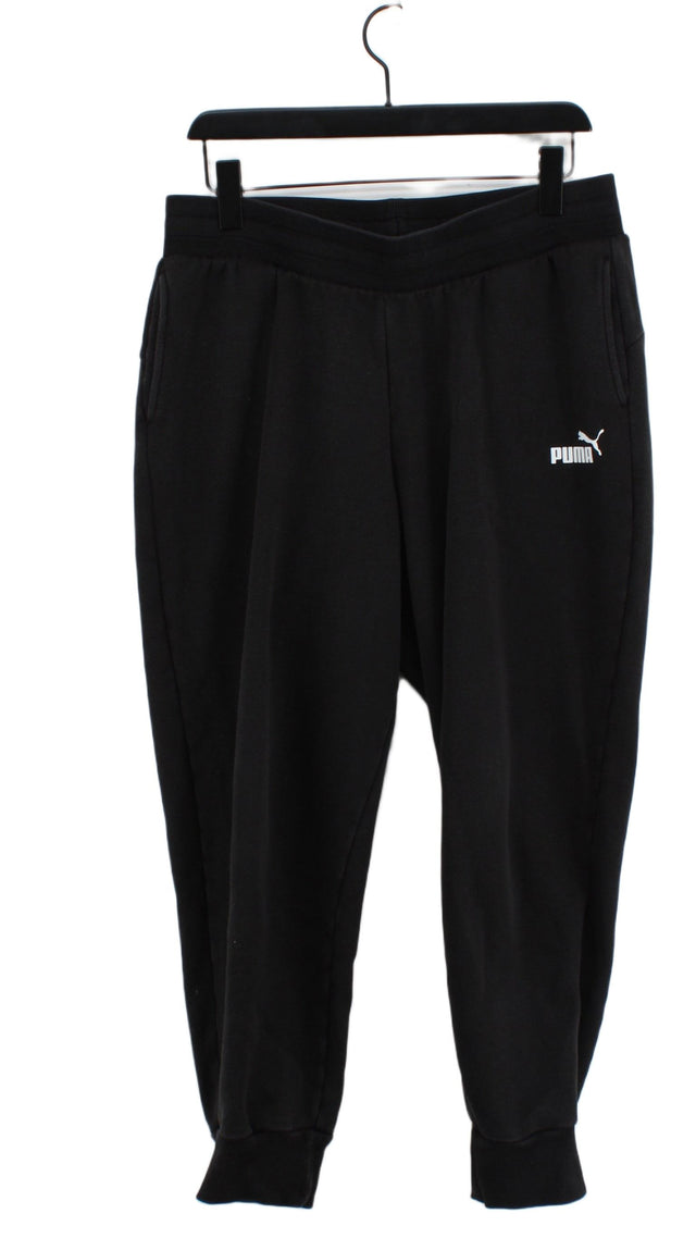 Puma Men's Sports Bottoms L Black Cotton with Polyester