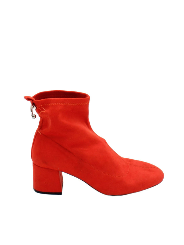 Topshop Women's Boots UK 4 Red 100% Other