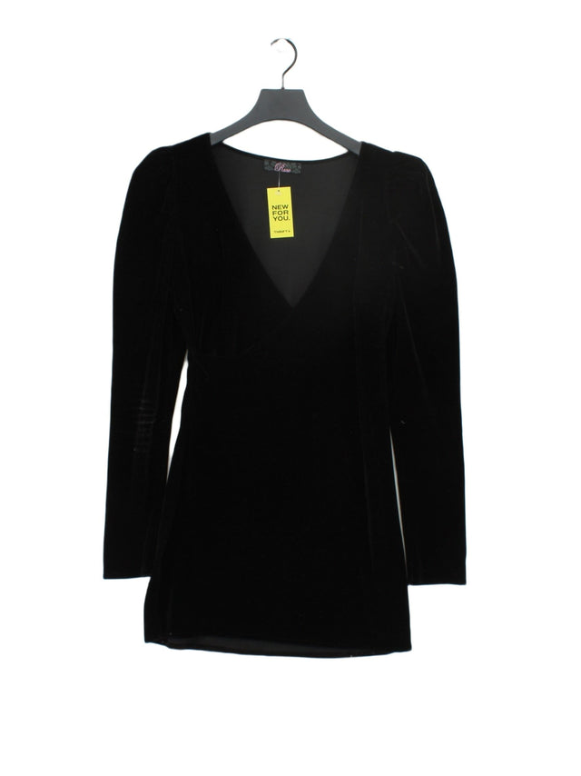 Rare Women's Midi Dress UK 12 Black Polyester with Elastane