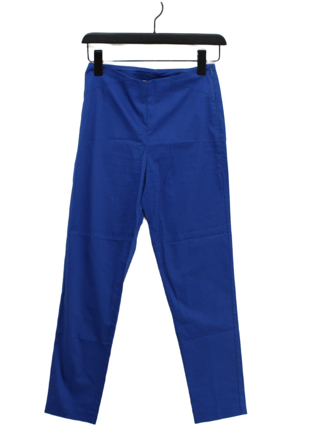 Stile Benetton Women's Suit Trousers UK 6 Blue Cotton with Elastane, Polyester