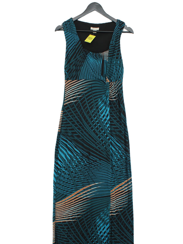 Monsoon Women's Maxi Dress UK 12 Blue Viscose with Elastane