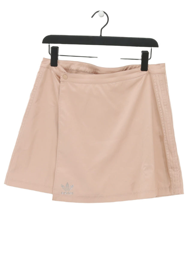 Adidas Women's Mini Skirt UK 16 Cream 100% Polyester