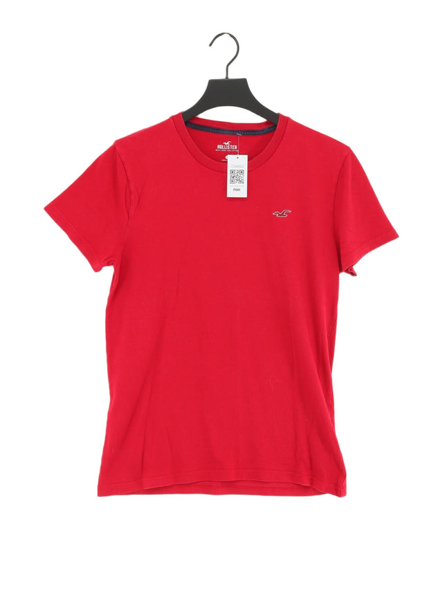 Hollister Men's T-Shirt S Red 100% Cotton