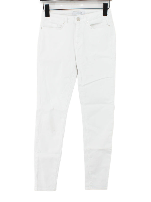 The White Company Women's Jeans W 22 in White Cotton with Elastane