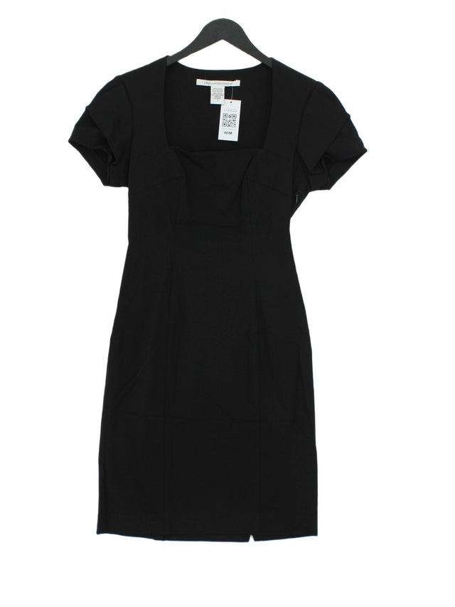 Diane Von Furstenberg Women's Midi Dress UK 4 Black Nylon with Elastane