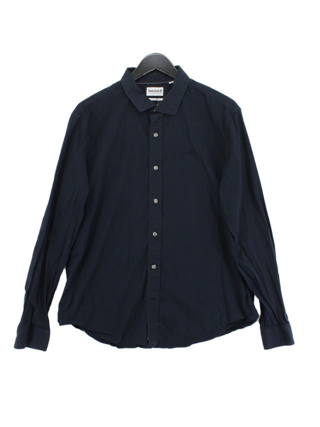 Timberland Men's Shirt XL Blue Cotton with Elastane