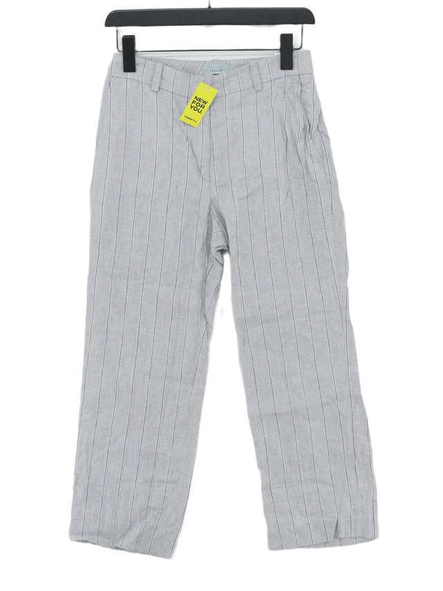 Jigsaw Women's Suit Trousers UK 8 Grey Linen with Cotton