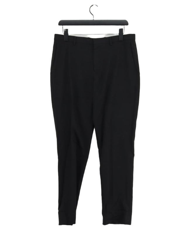 Burton Men's Suit Trousers W 32 in Black 100% Other