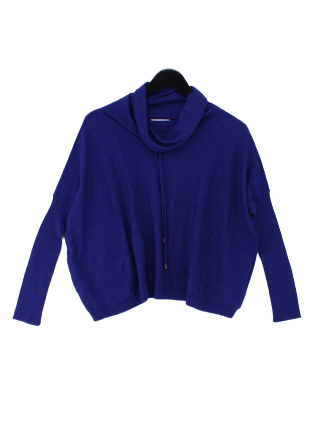 Promod Women's Jumper S Blue Wool with Acrylic