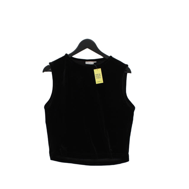 East Women's T-Shirt UK 16 Black Polyester with Elastane