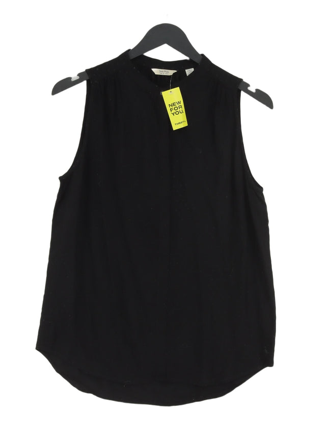 Jack Wills Women's T-Shirt UK 10 Black 100% Viscose